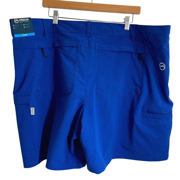 NWT Magellan Outdoors Men's Pro Fish Angler Hybrid Shorts 7" Blue XXL - Picture 3 of 10